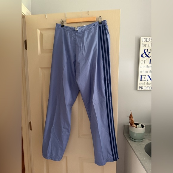 Adidas Blue Track Pants With Drawstring - Picture 1 of 6